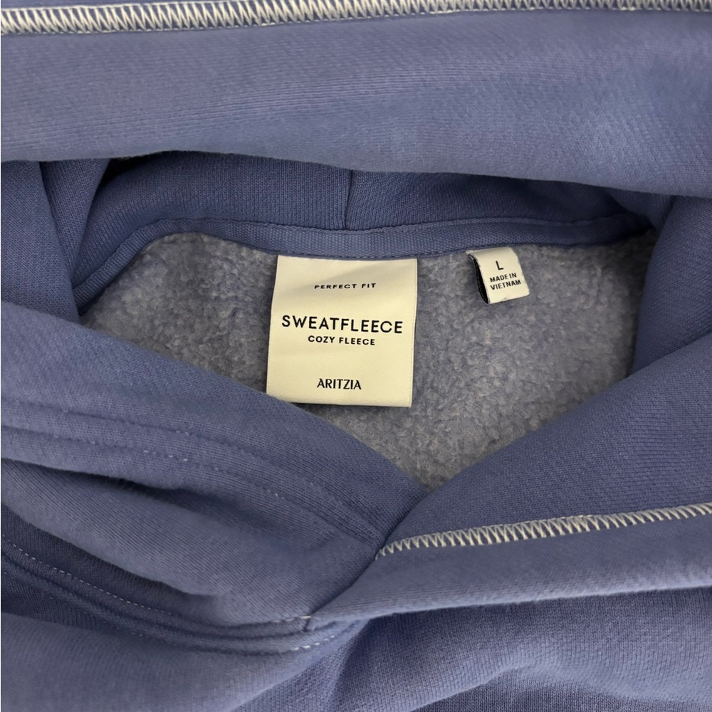 Aritzia Cozy Fleece Hoodie in Soft Blue